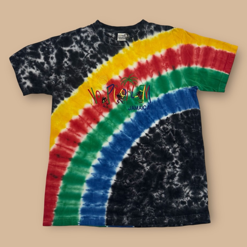 Vintage Tie-Dye Jamaica Embroidered Tee